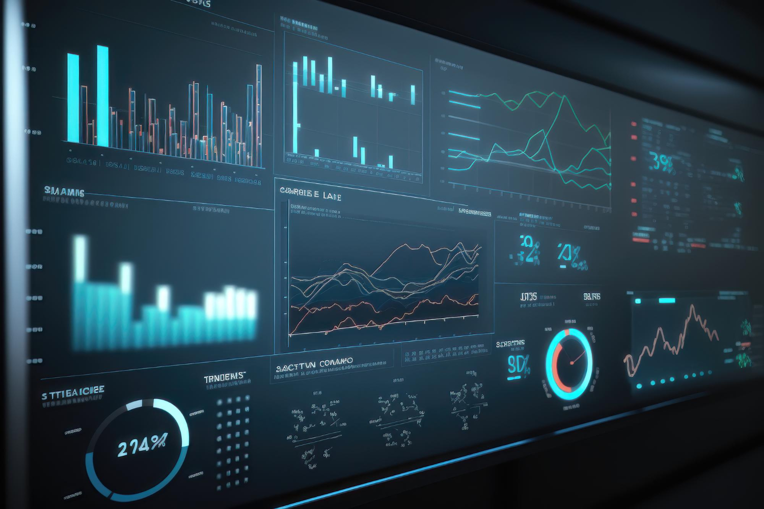 Digital analytics dashboard for business analysis